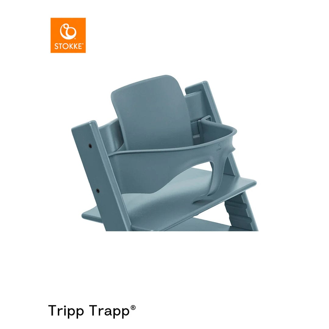 Stokke High Chair & Booster Seats Fjord Blue / With Engraving Stokke Tripp Trapp and Babyset Set Bundle