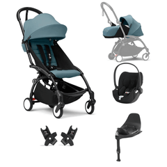 Stokke Pram & Car Seat Bundles Aqua Stokke YoYo3 0+, 6+ & Cybex Cloud T+ Bundle