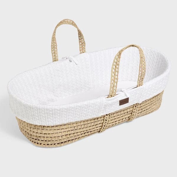 The Little Green Sheep Moses Baskets & Cribs The Little Green Sheep Knitted Moses Basket Bundle - White