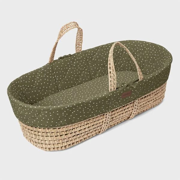 The Little Green Sheep Moses Baskets & Cribs The Little Green Sheep Quilted Moses Basket Bundle - Juniper Rice