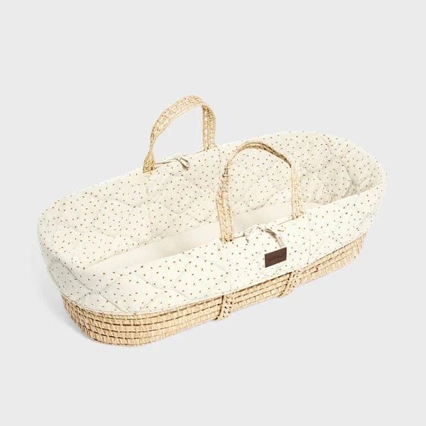 The Little Green Sheep Moses Baskets & Cribs The Little Green Sheep Quilted Moses Basket Bundle - Linen Rice