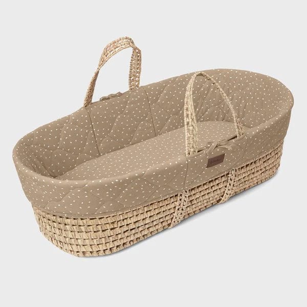 The Little Green Sheep Moses Baskets & Cribs The Little Green Sheep Quilted Moses Basket Bundle - Truffle Rice