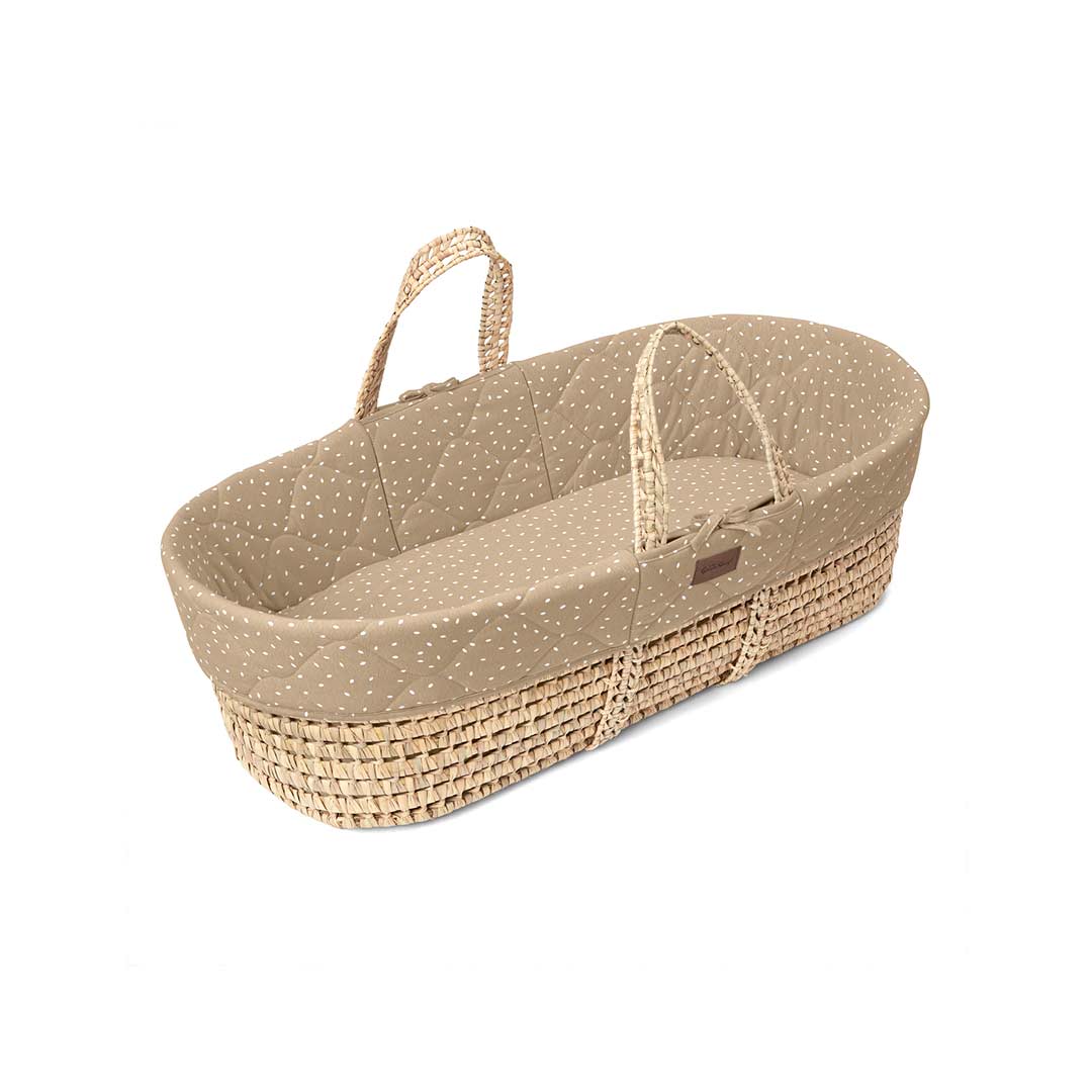 The Little Green Sheep Moses Baskets & Cribs The Little Green Sheep Quilted Moses Basket - Truffle Rice