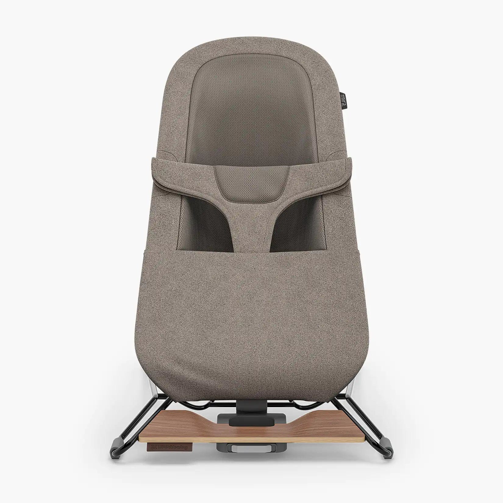 UPPAbaby Boucner Wells (Dark Taupe Melange/Walnut Wood) UPPAbaby MIRA Bouncer