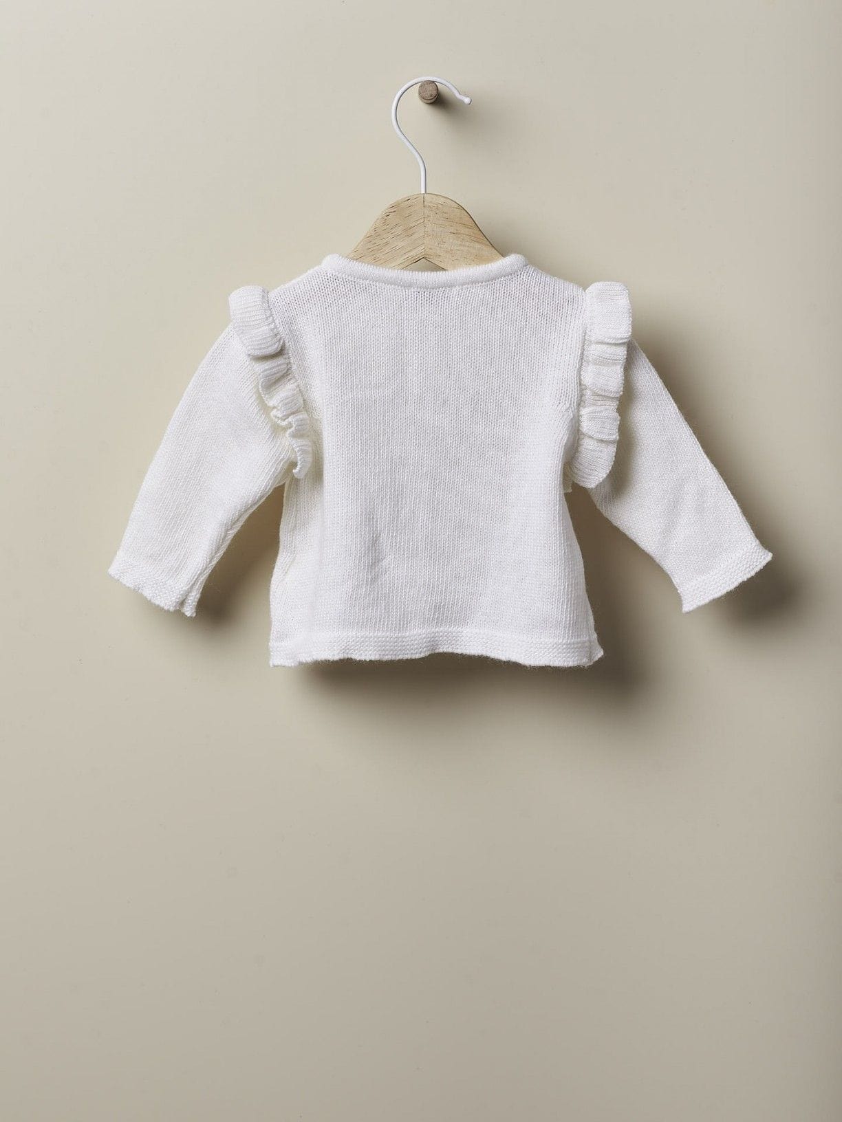 Wedoble Cardigan Wedoble Ivory Ruffle knitted cardigan