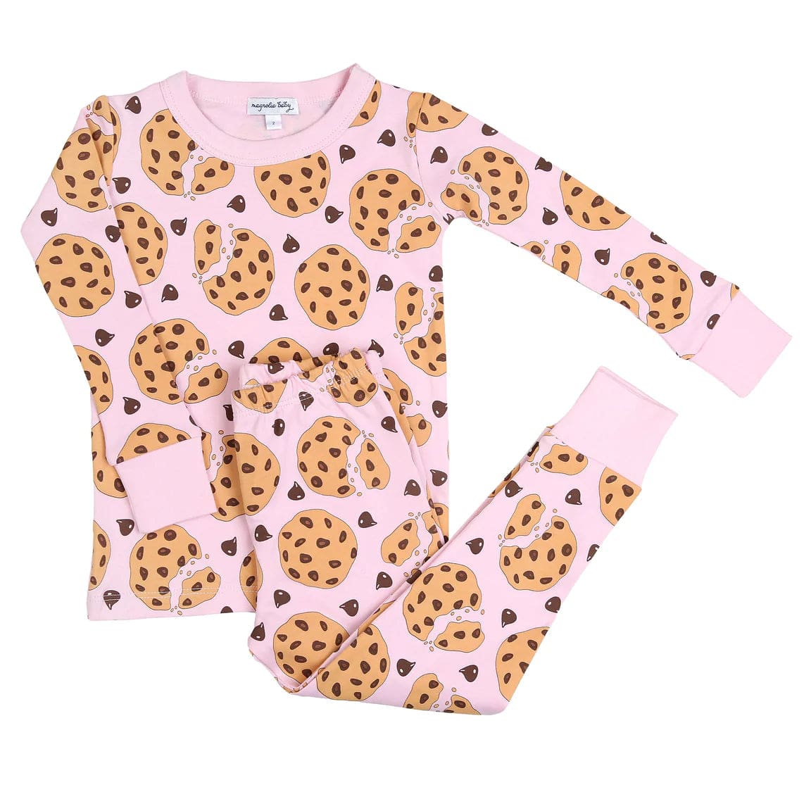 Magnolia Baby PJ Set 12-18 Months Magnolia Baby Pink Chocolate Chip Cookie PJ Set