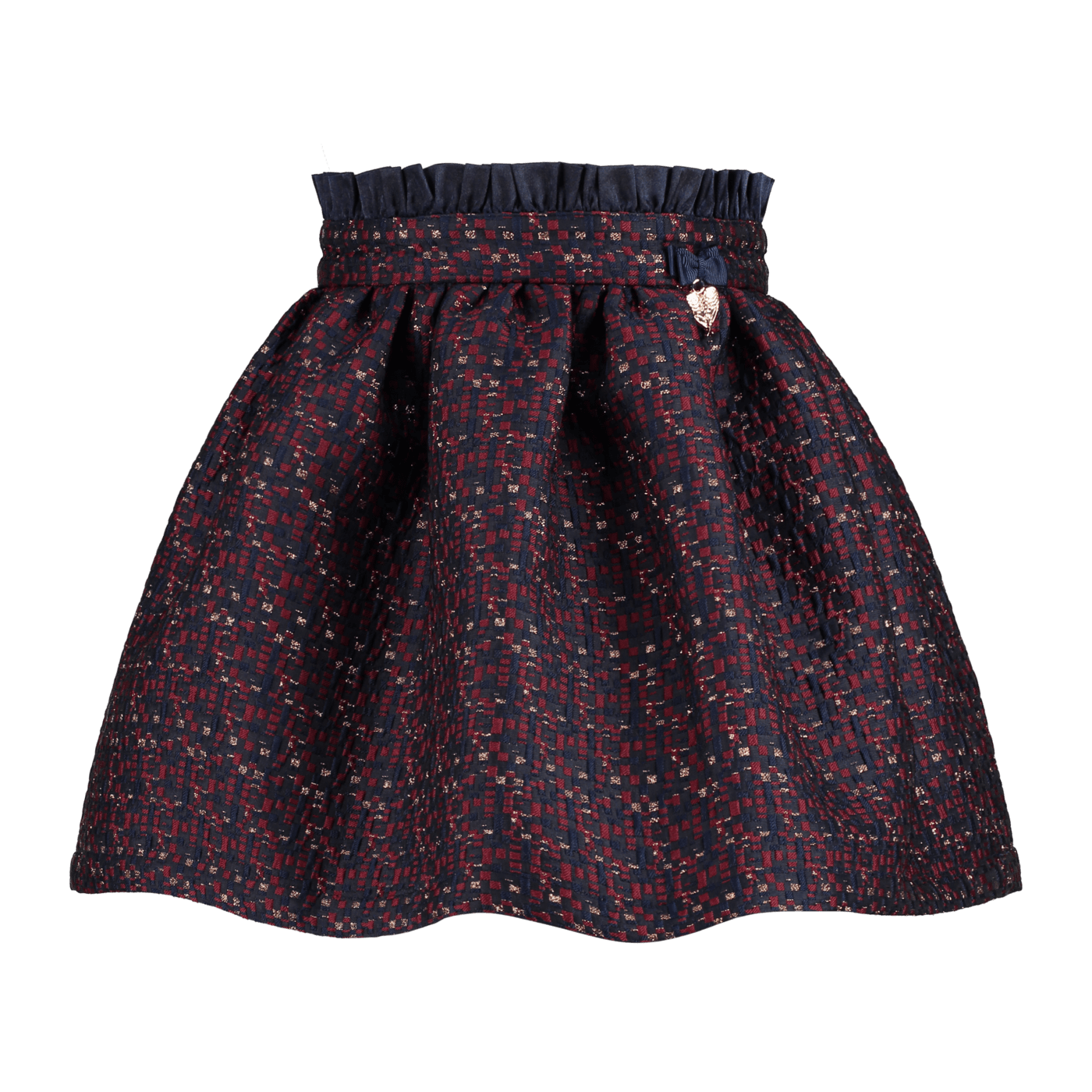 Angel’s Face Navy & Red Jacquard Skirt - Skirt