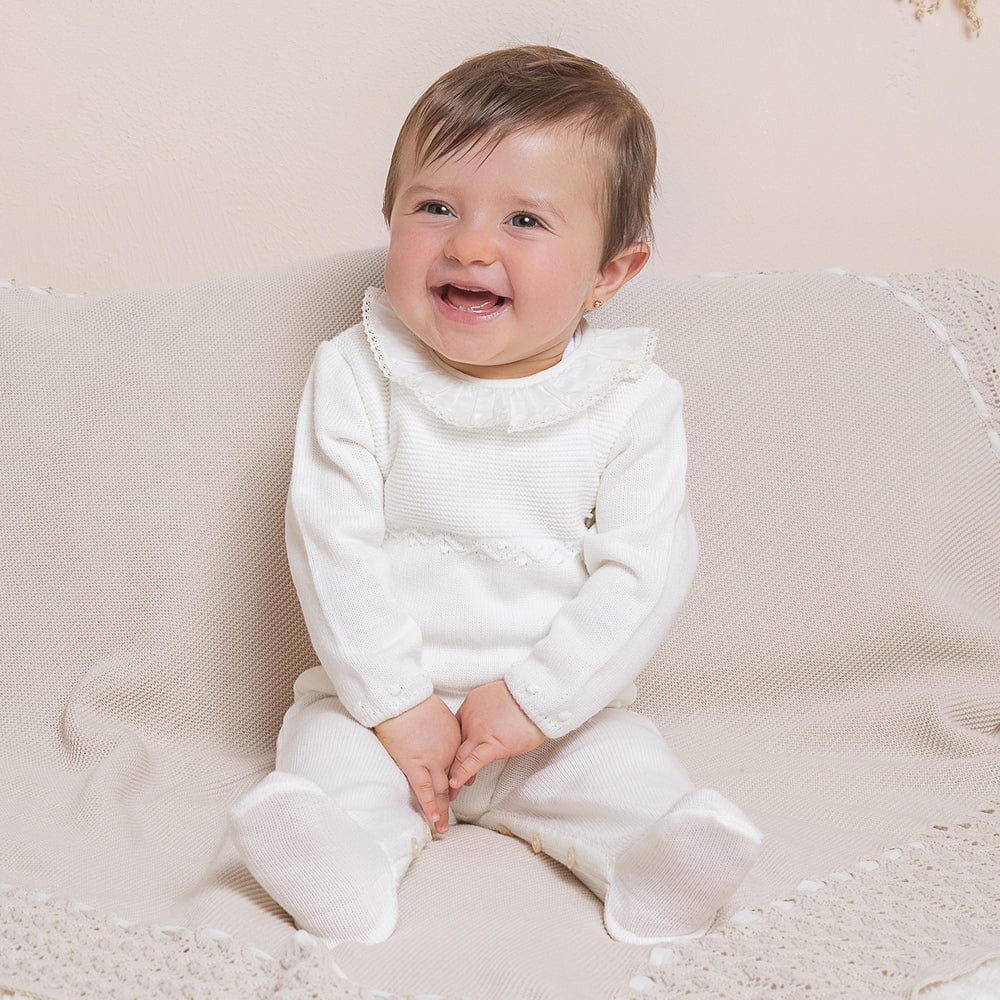 White knitted sales baby grow