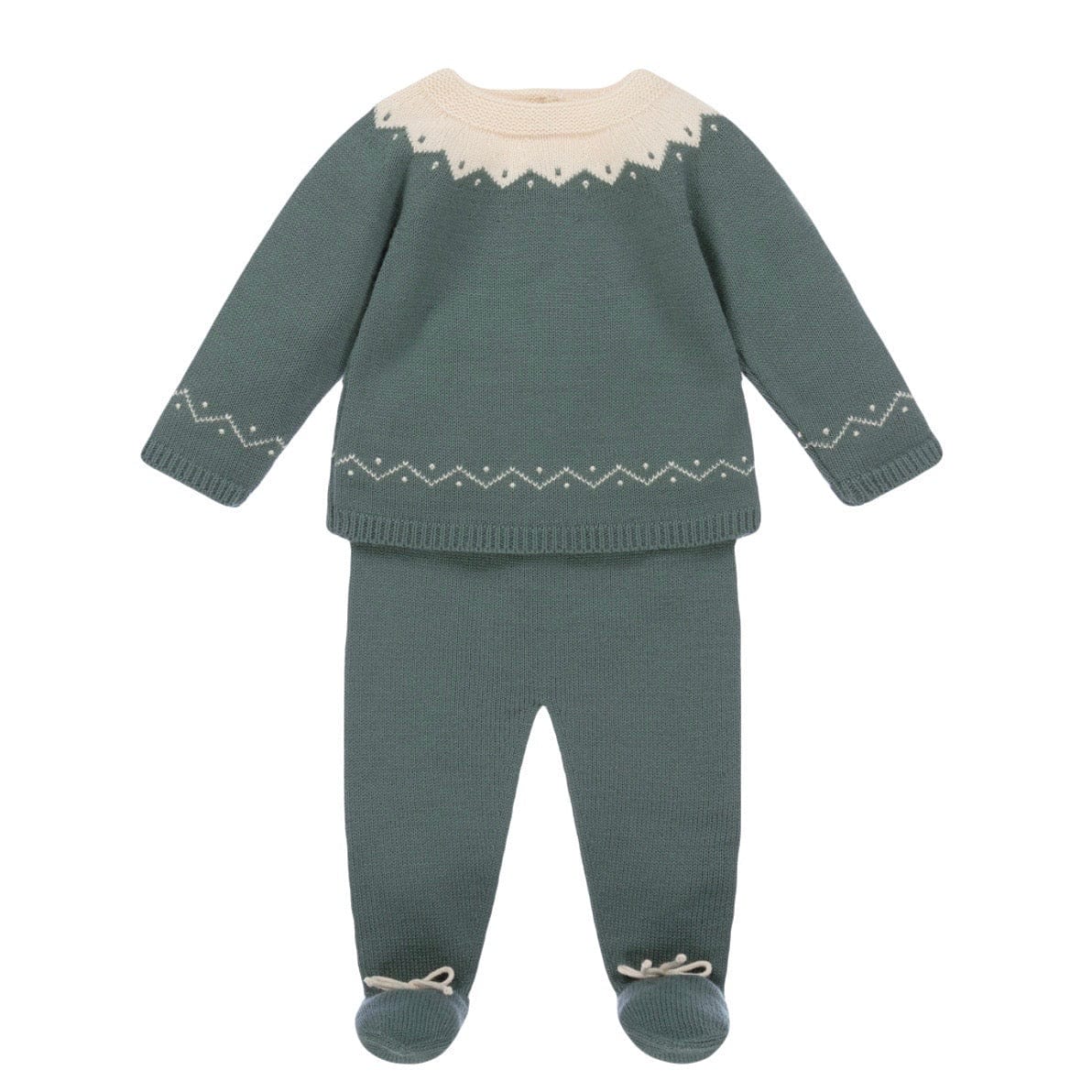 Artesania Granlei Two piece set Artesania Granlei Green Knitted Two Piece Set