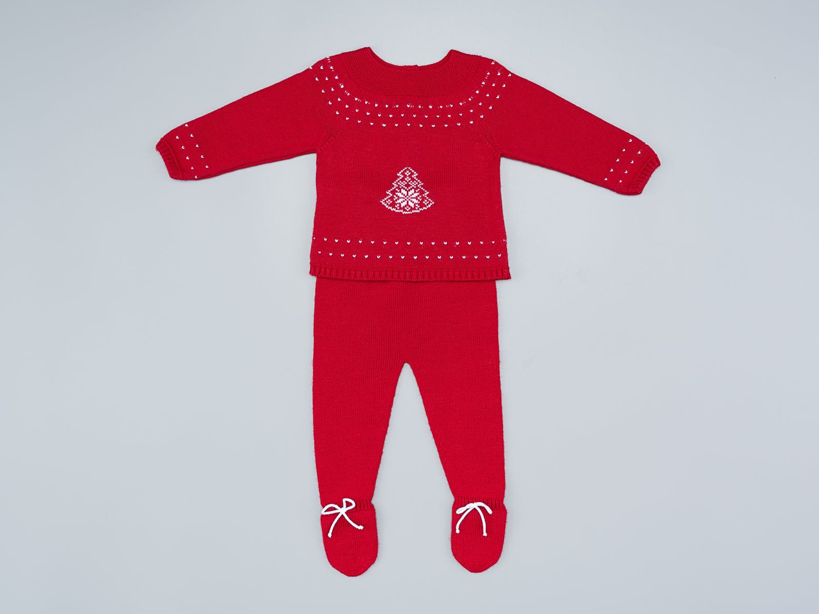 Artesania Granlei Two piece set Artesania Granlei Red Festive Knitted Two Piece Set