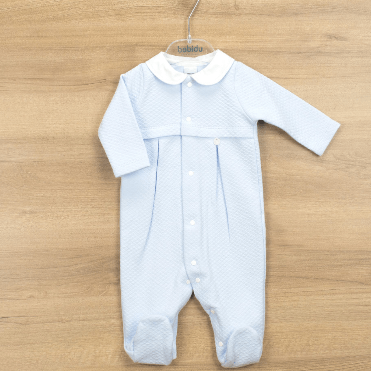 Babidu Babygrow Babidu Blue Quilted Babygrow