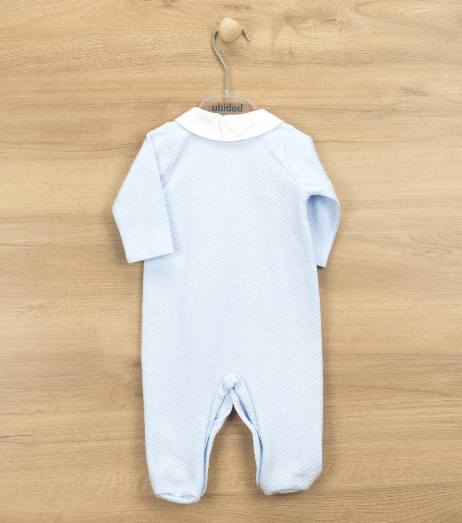 Babidu Babygrow Babidu Blue Quilted Babygrow