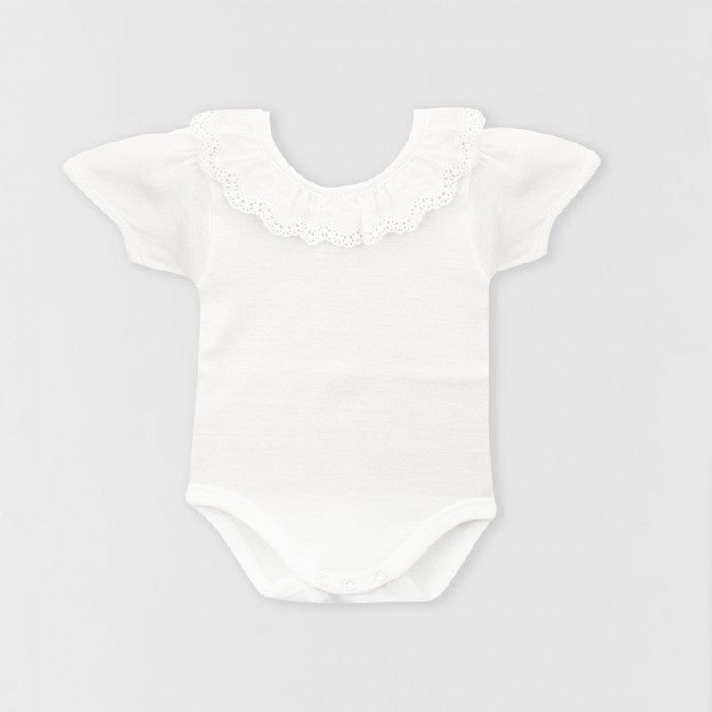 Babidu Body Babidu White Frill Short Sleeve Body