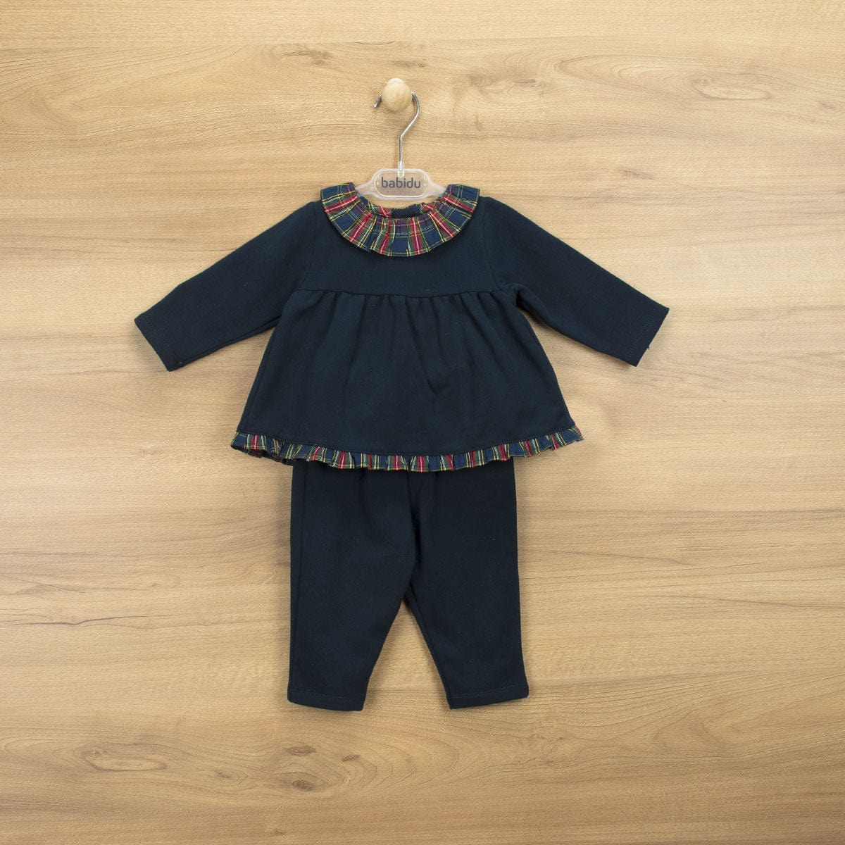 Babidu Two piece set Babidu Navy Tartan Two Piece Set