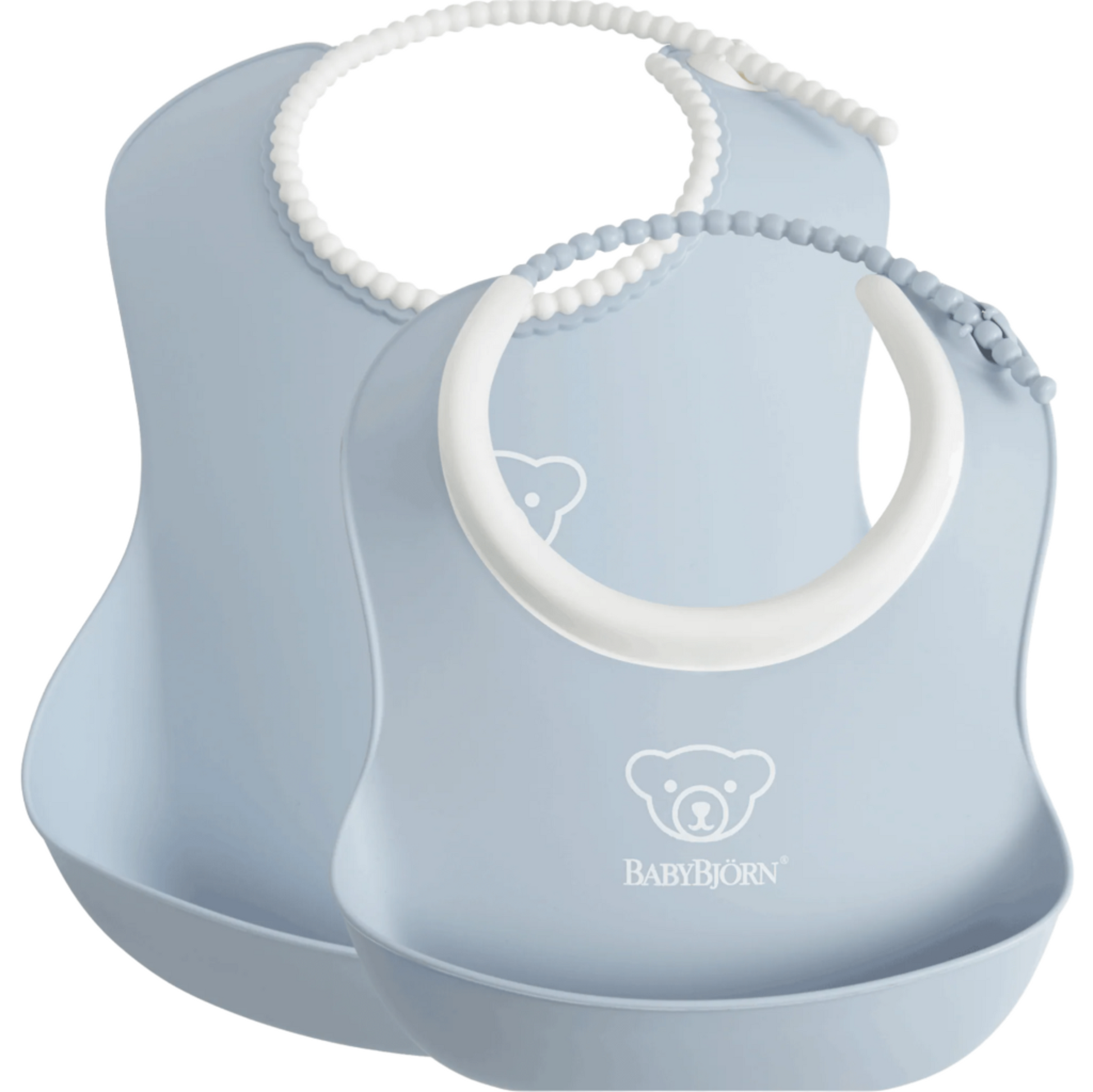 Baby Björn Bibs Powder Blue/Powder Blue Baby Bjorn Baby Bib - 2 Pack