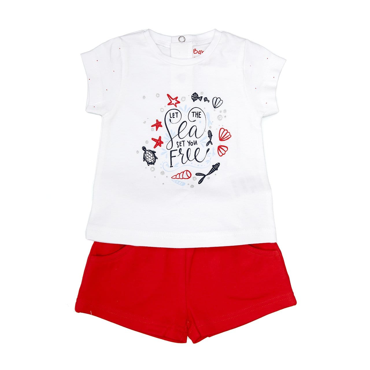 Babybol Red & White Two Piece Set - Two piece set