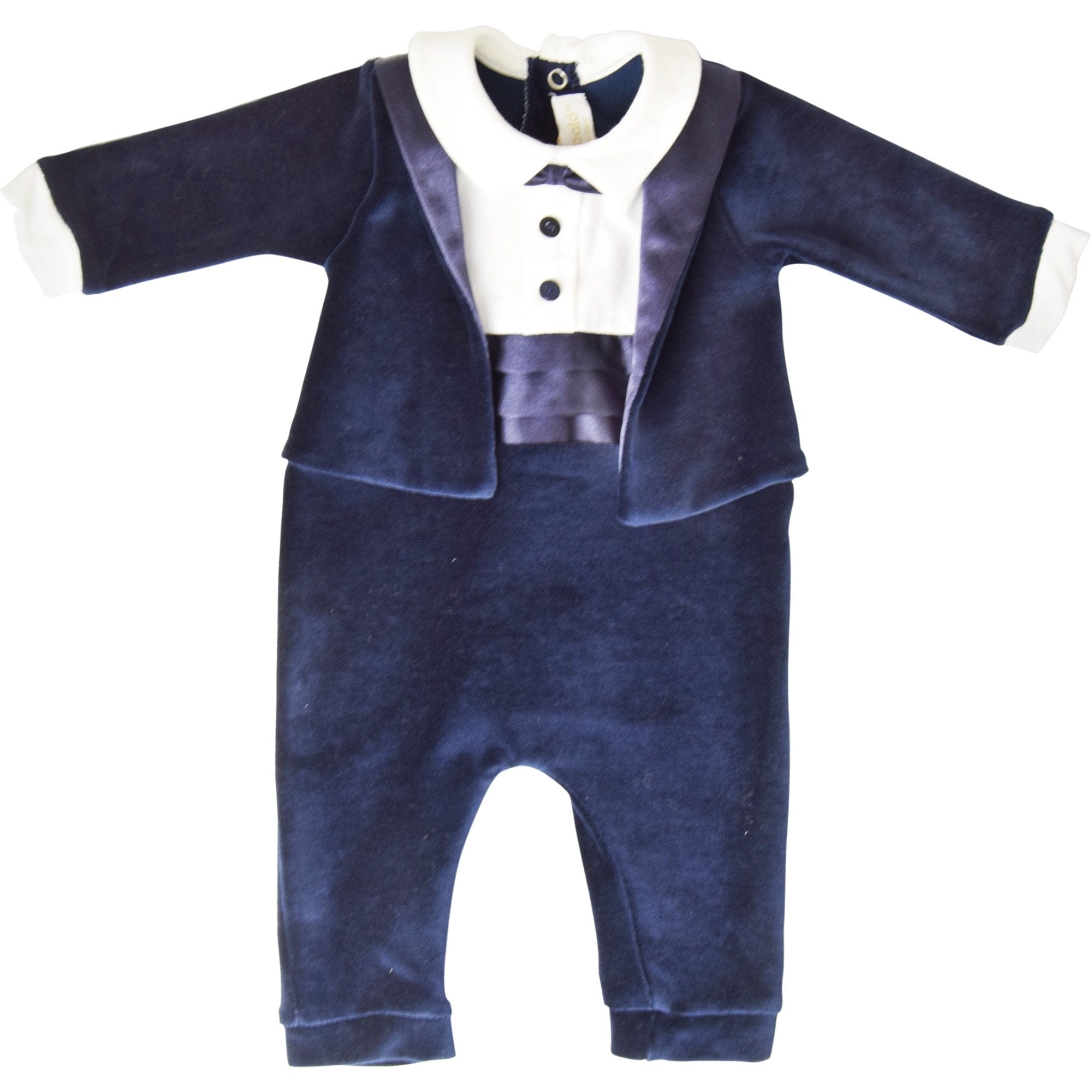 Bimbalo Tuxedo Design Velour Playsuit - Playsuit