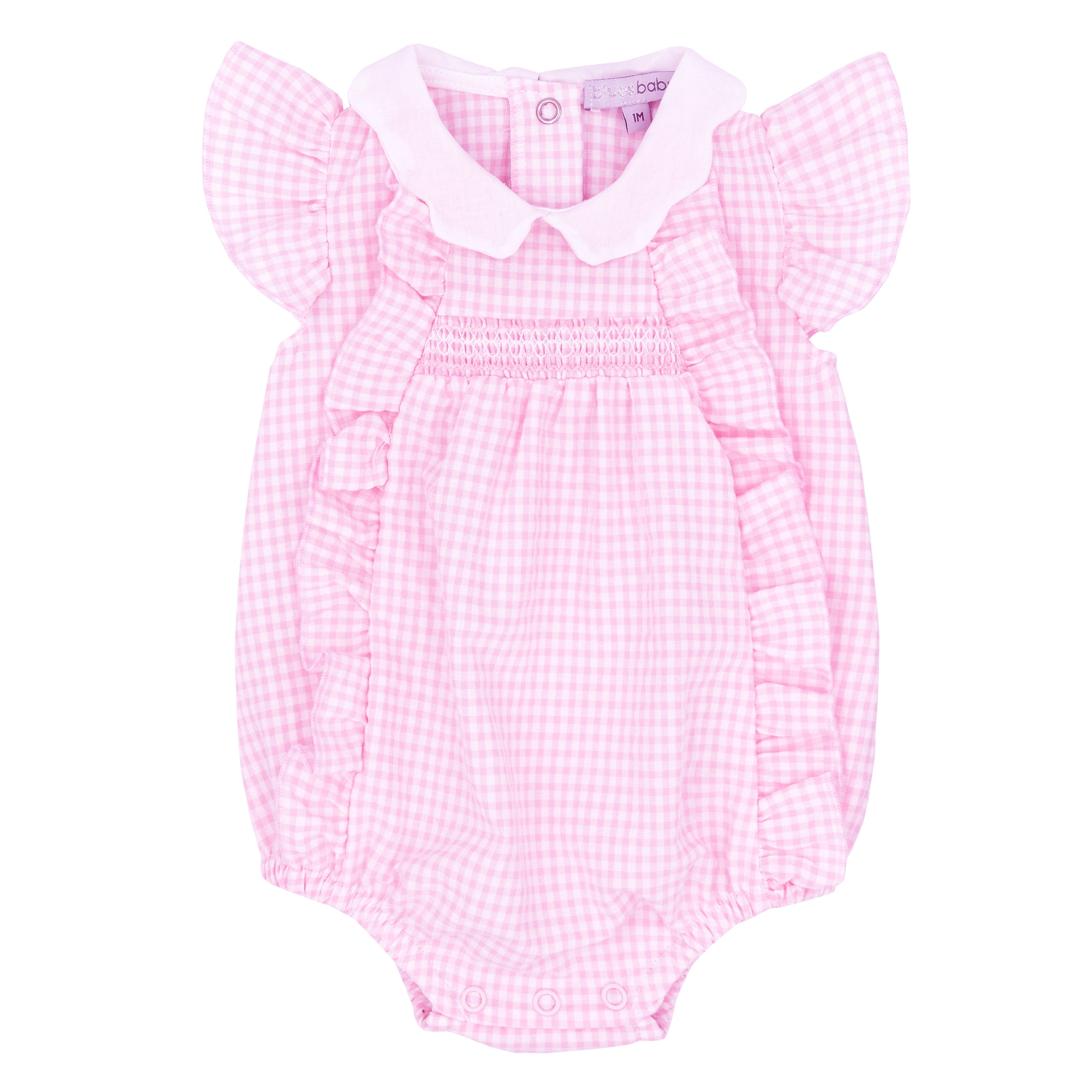 Blues Baby Two Piece Set Blues Baby 'Pink Gingham Frill' Body