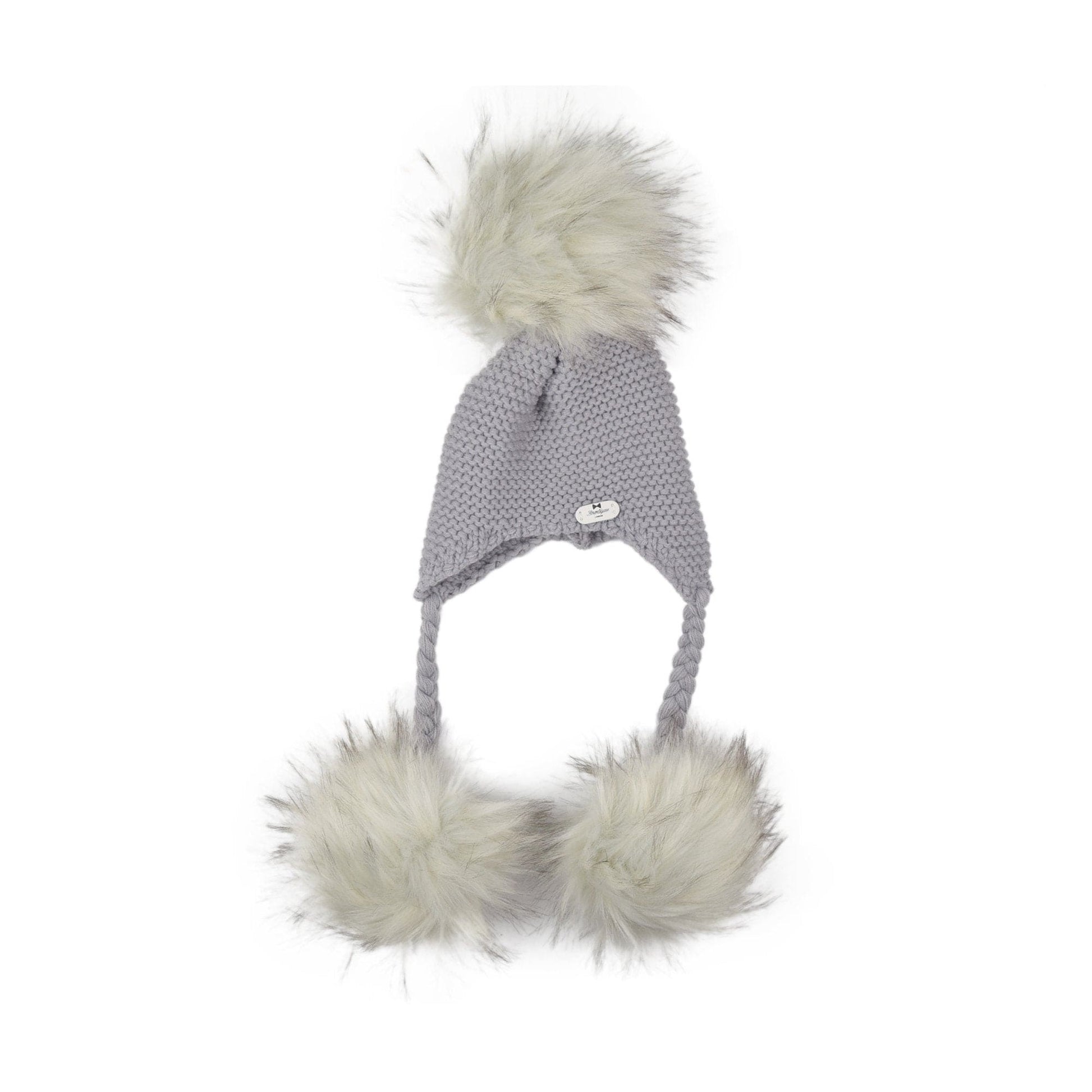 Bowtique London Trio Pom-Pom Grey Hat - Hat