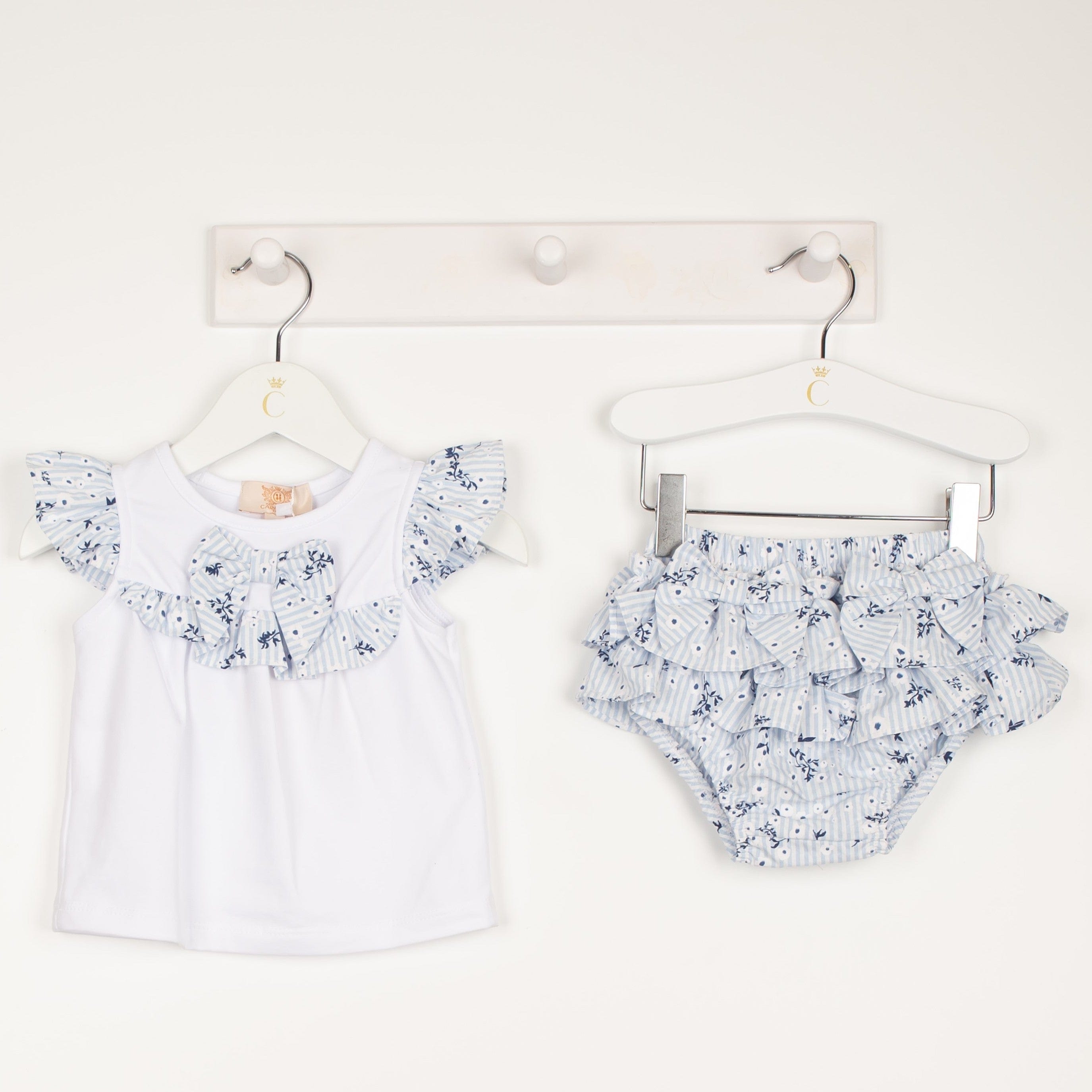 Caramelo Two piece set Caramelo Floral Striped Jampant Set