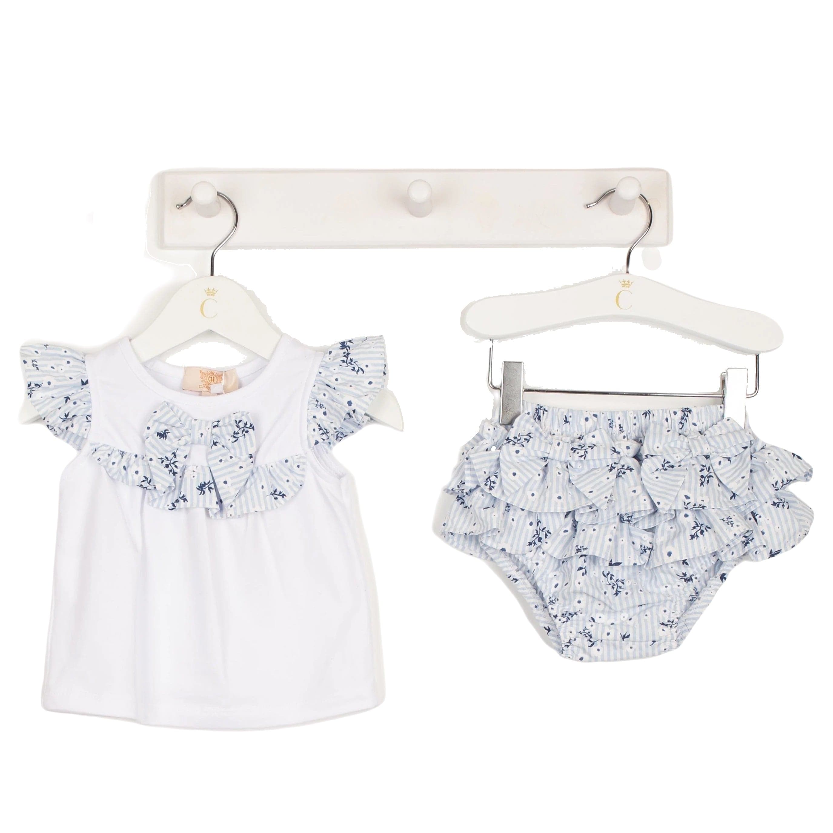 Caramelo Two piece set Caramelo Floral Striped Jampant Set