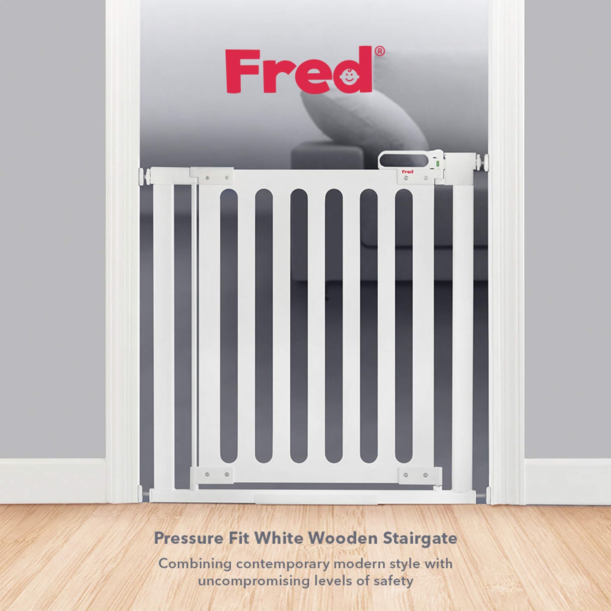 Cheeky Rascals Stair Gate Fred Pressure Fit Wooden Stair Gate