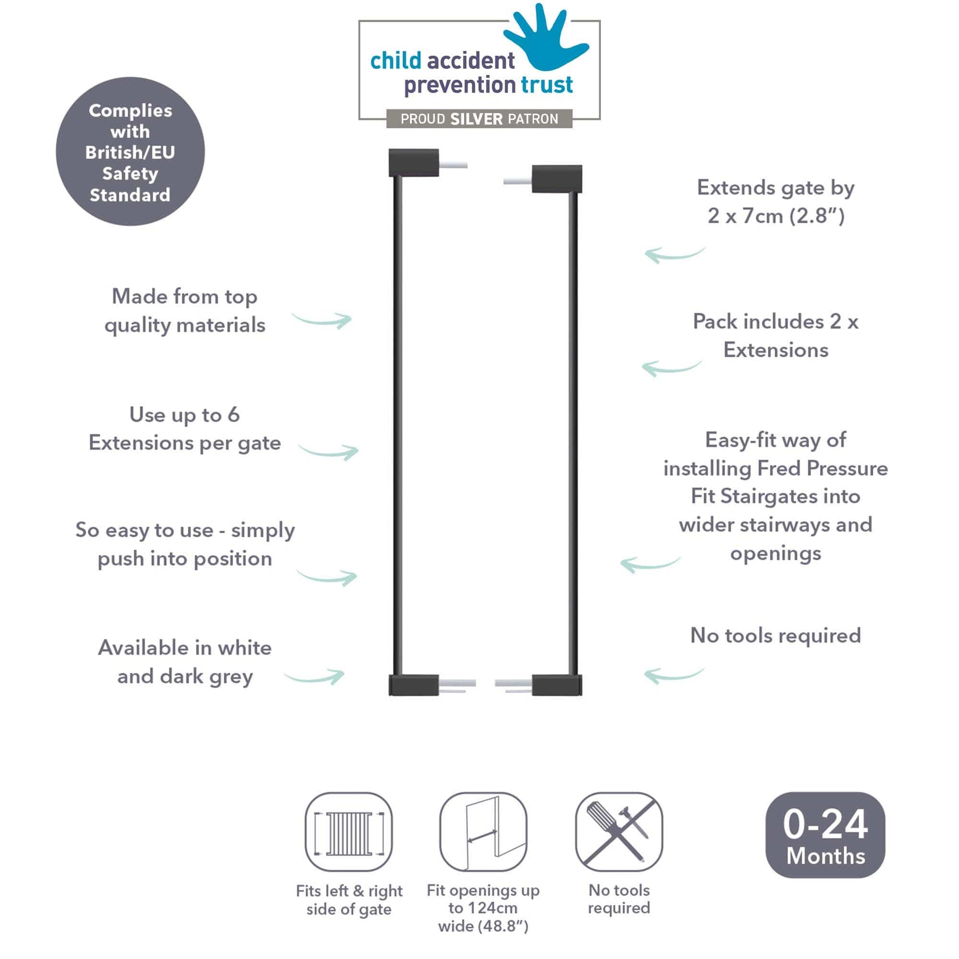 Cheeky Rascals Stair Gate Fred Pressure Gate Extension Kit