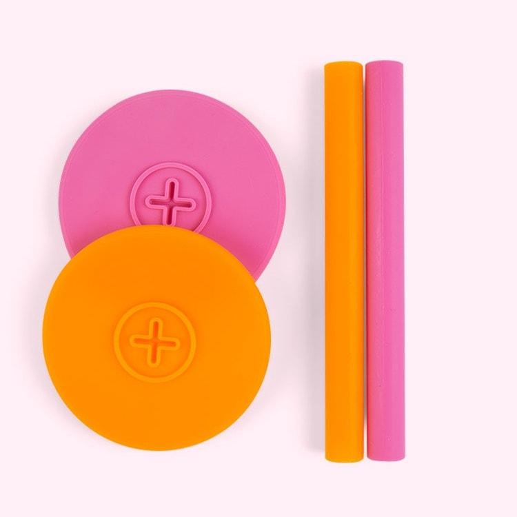 Cognikids Sip Accessory Pack - Flamingo/Tangerine - Feeding 