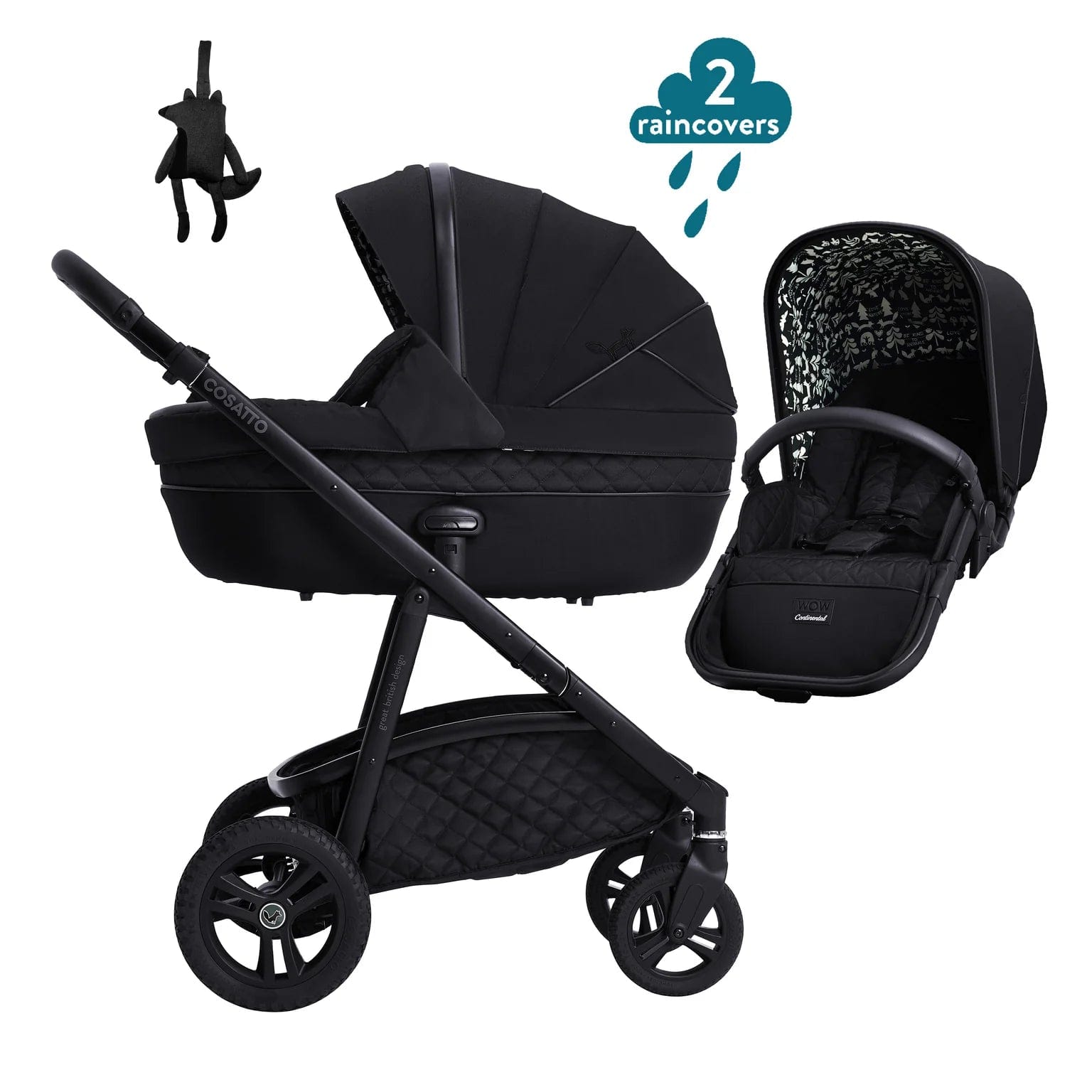 Cosatto Prams & Pushchairs Cosatto Wow Continental Pram and Pushchair Bundle - Silhouette (Pre-Order)