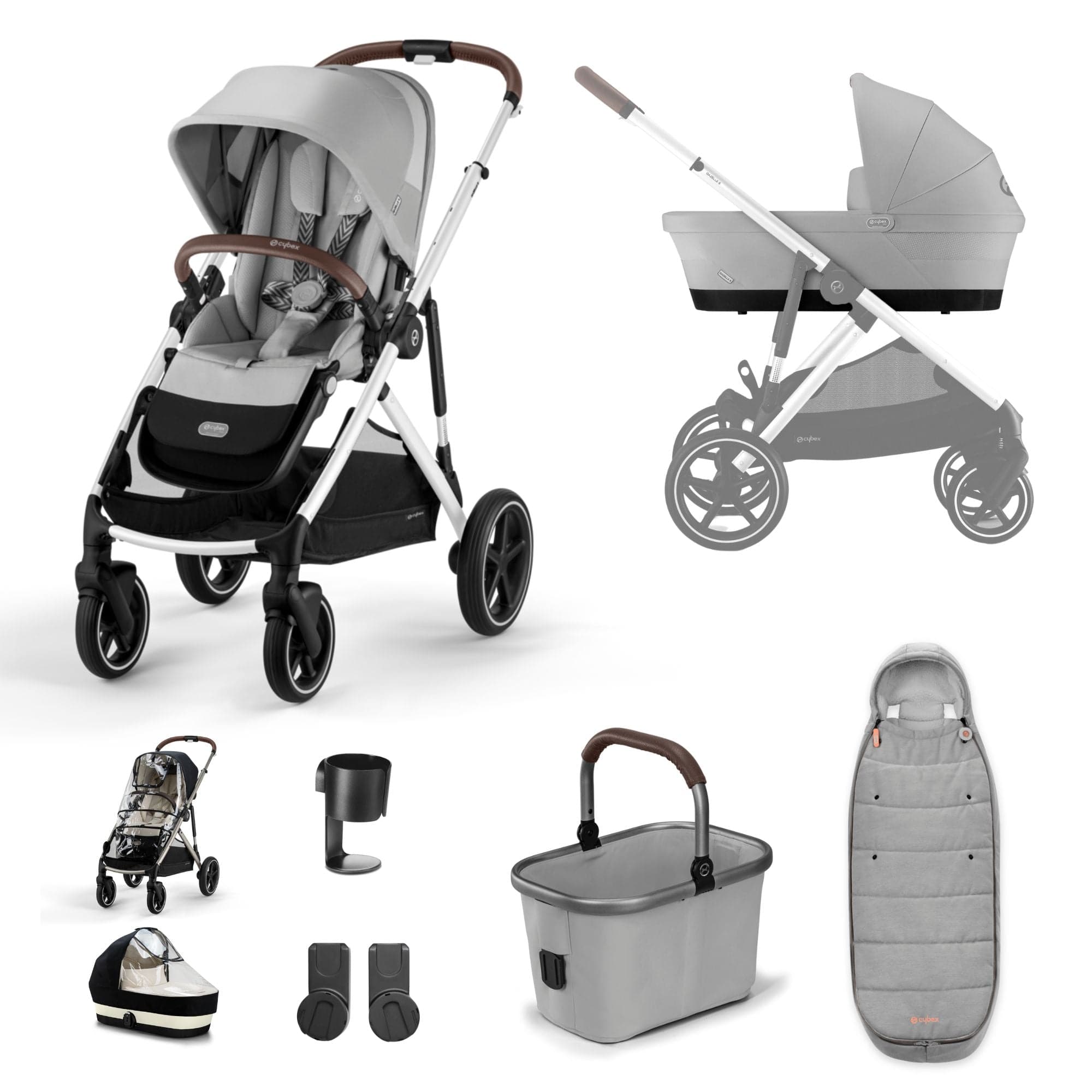 Cybex Prams Lava Grey / Silver Frame NEW Cybex Gazelle S 2023 9 Piece Bundle - Pre Order