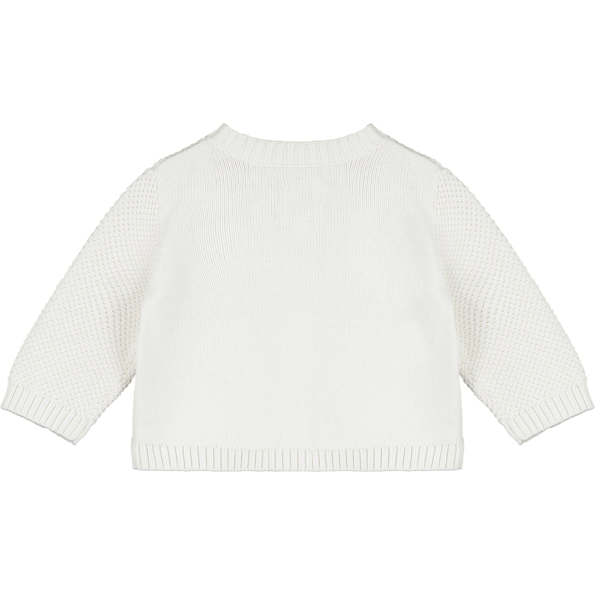 Emile et Rose Cardigan Emile et Rose 'Cypress' White knit baby Cardigan