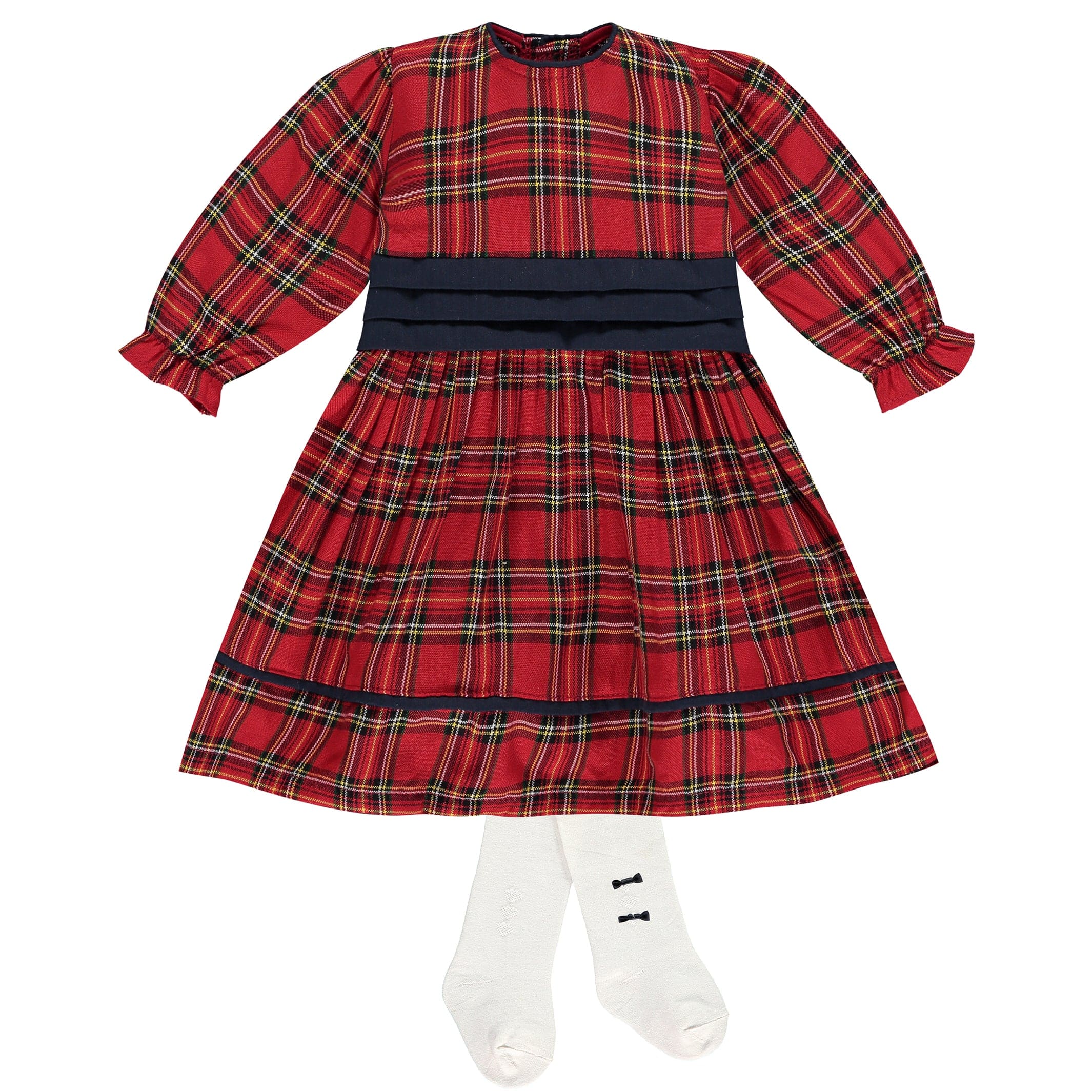 Emile et Rose Dresses Emile Et Rose 'Carlina' Tartan Party Dress & Tights