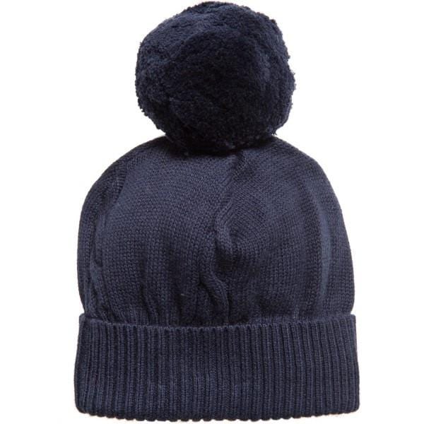 Emile et Rose Navy Knitted Pom-Pom Hat - 1 Month - Hat