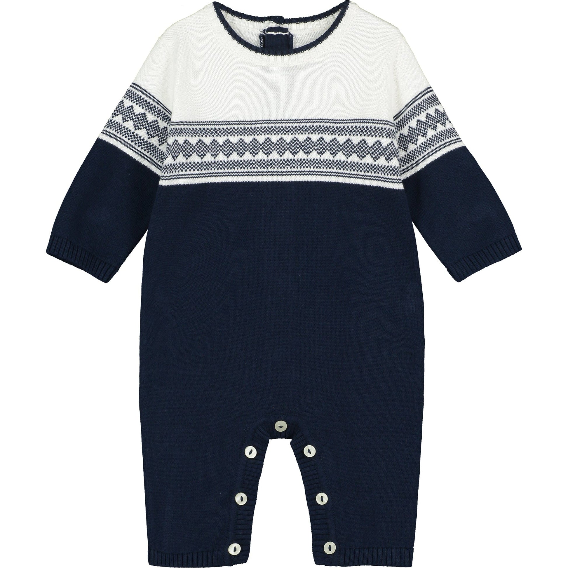 Emile et Rose Playsuit Emile et Rose 'Cameron' Knit AIO with fairisle upper & Hat