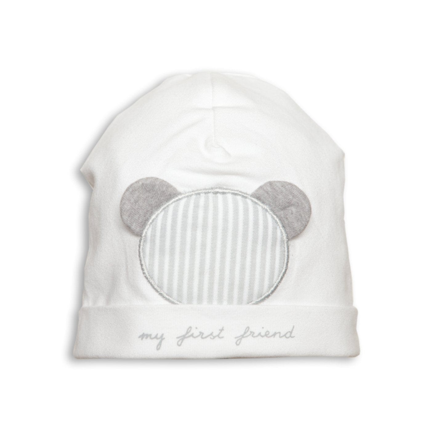 First Grey & White Bear Design Hat - Hat