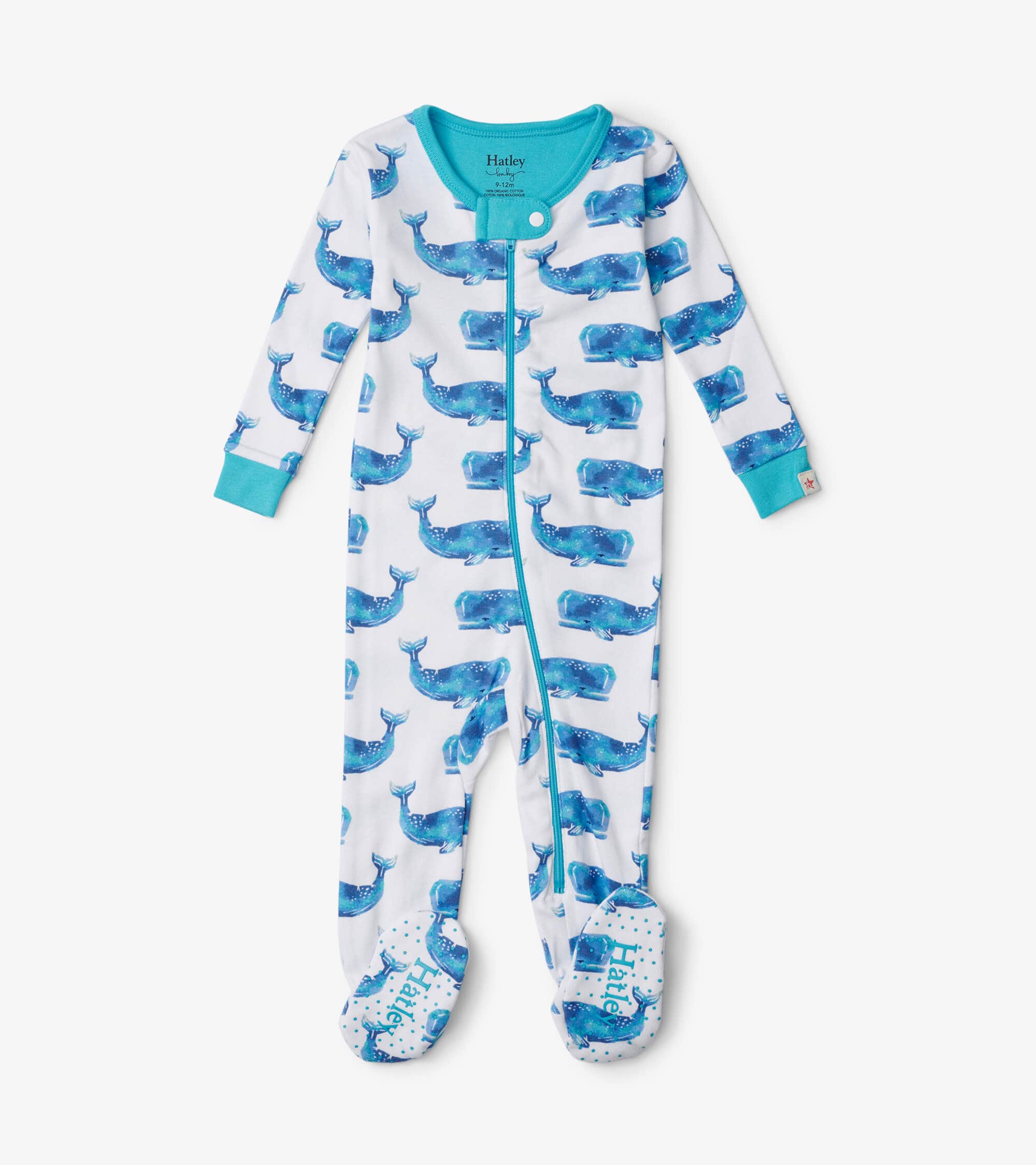 Hatley Babygrow Hatley 'Watercolour Whale' Babygrow