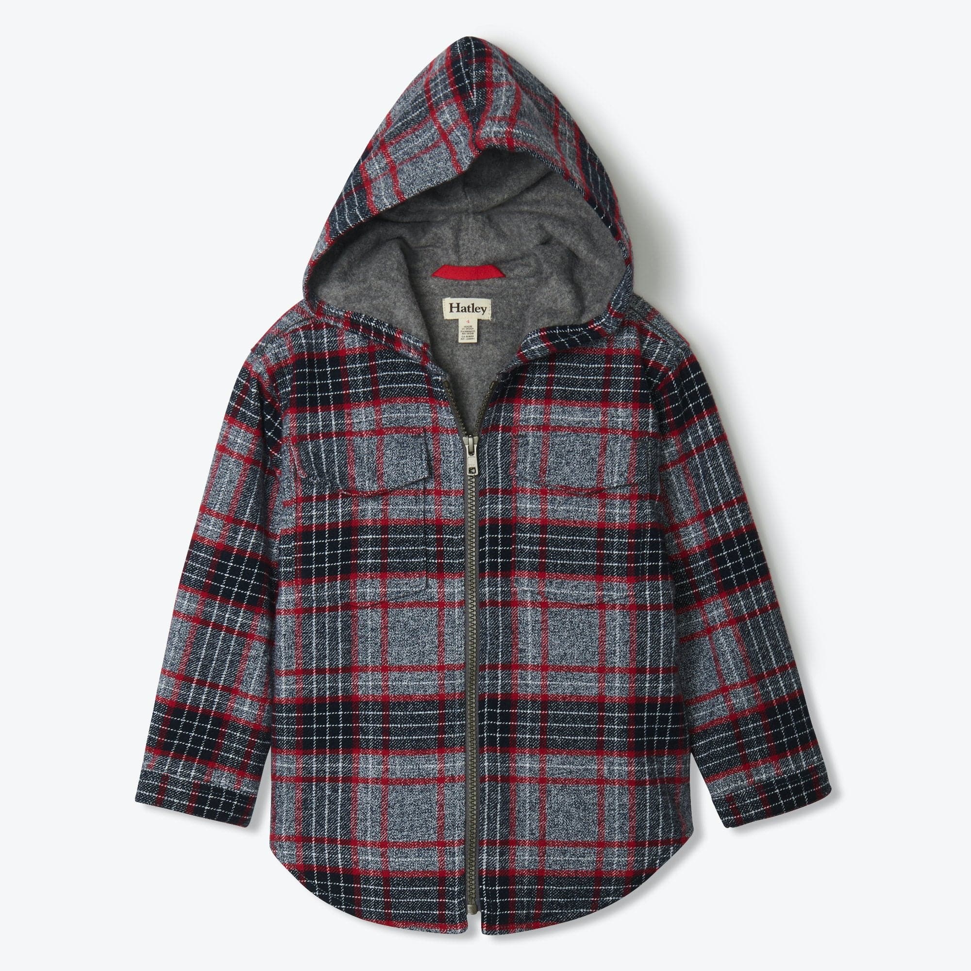 Hatley Plaid Woven Hoodie - Hoodie