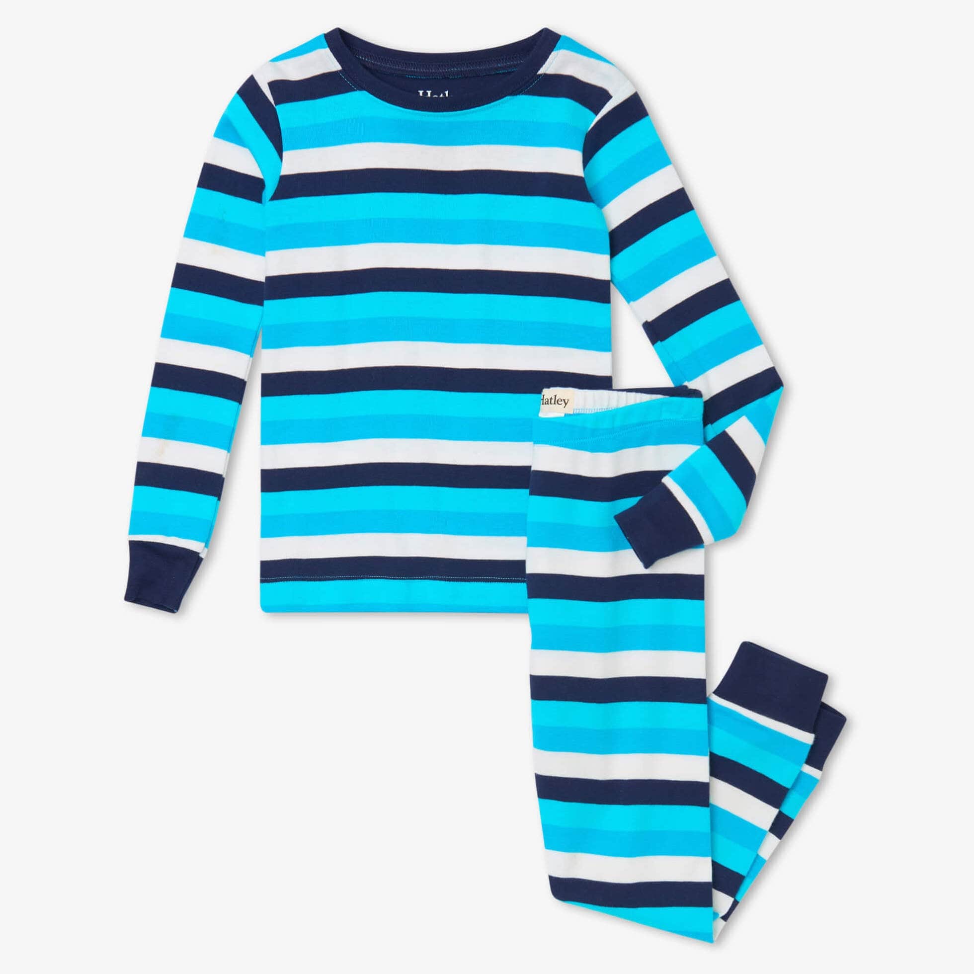 Hatley PJ Set Hatley 'Ocean Blue Stripes' PJ Set