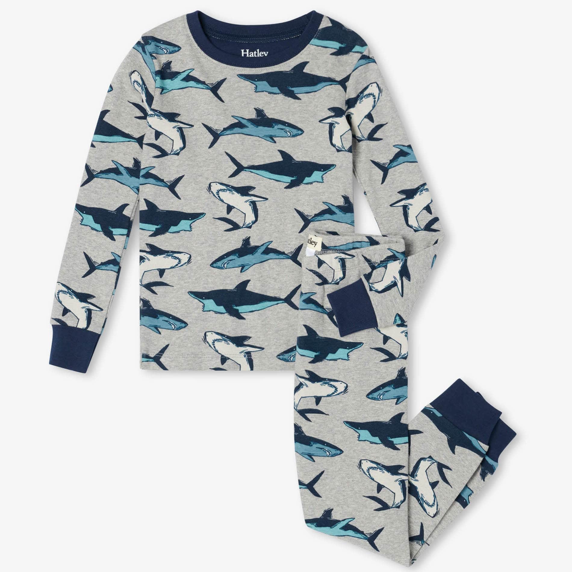 Hatley PJ Set Hatley 'Swimming Sharks' PJ Set