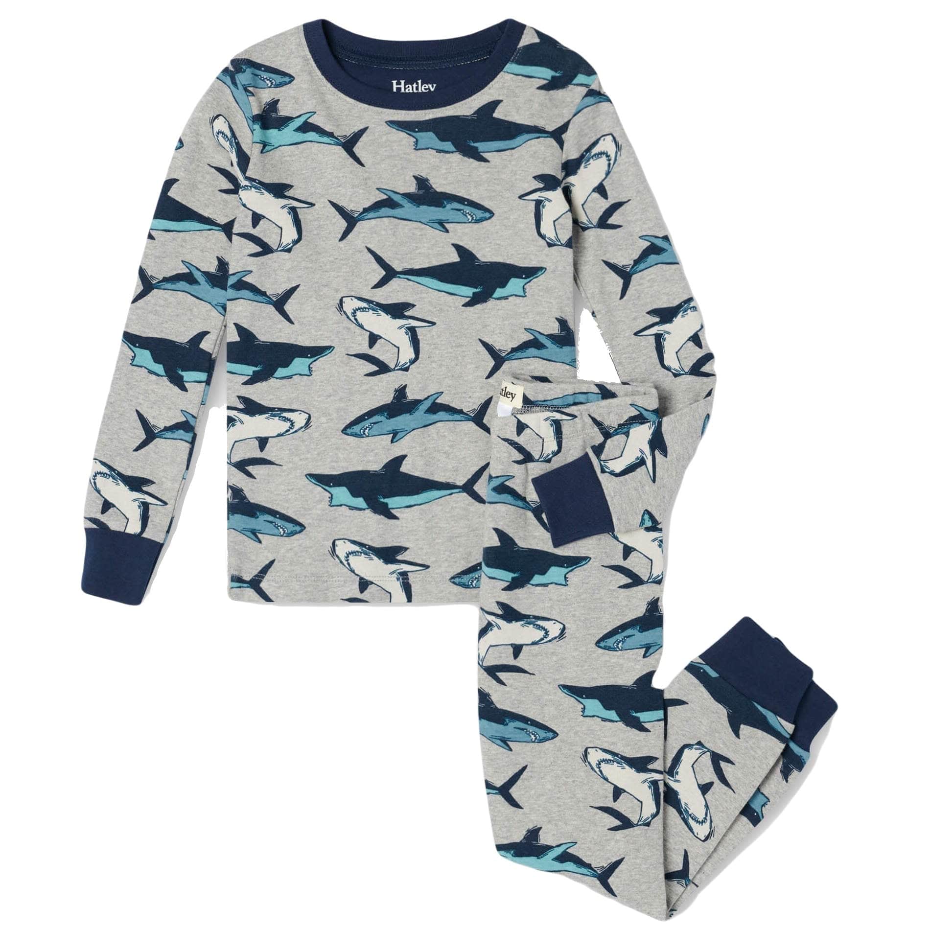 Hatley PJ Set Hatley 'Swimming Sharks' PJ Set