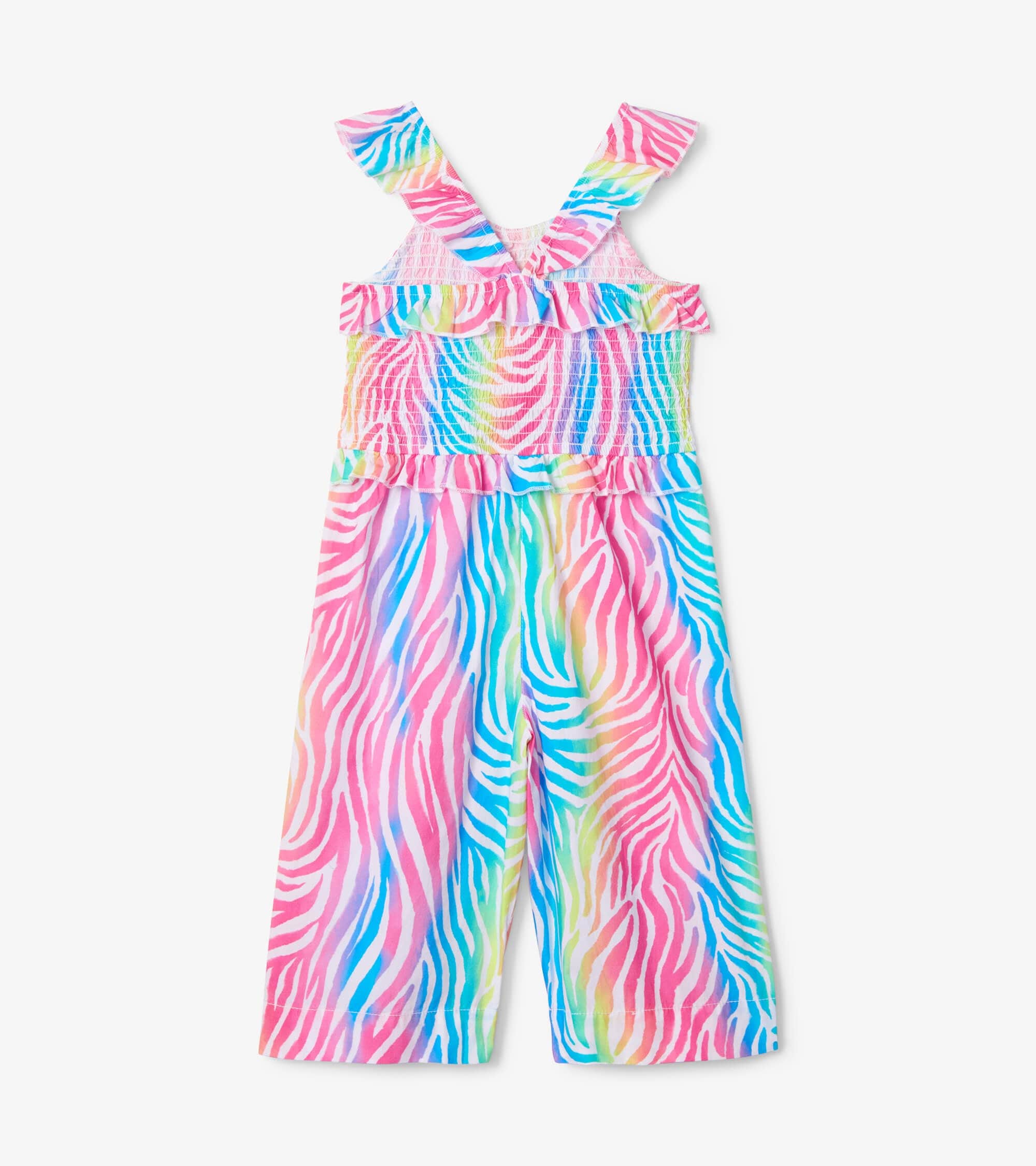 Hatley Playsuit Hatley 'Rainbow Zebra Smocked' Playsuit