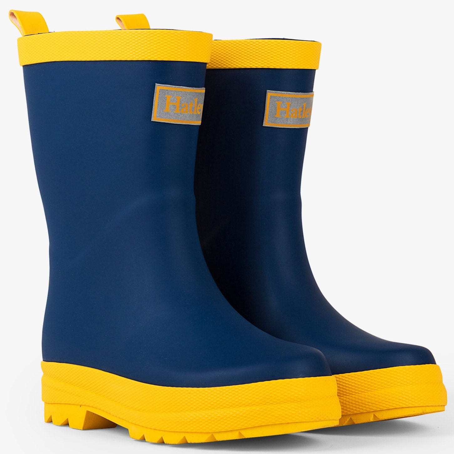 Hatley Rainboots Hatley Navy & Yellow Matte Rain Boots