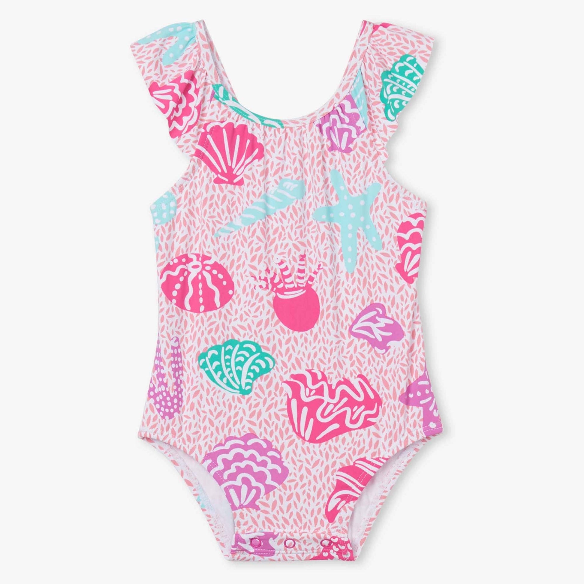 Hatley ’Abstract Sea Life’ Ruffle Swimsuit - Swim Suit