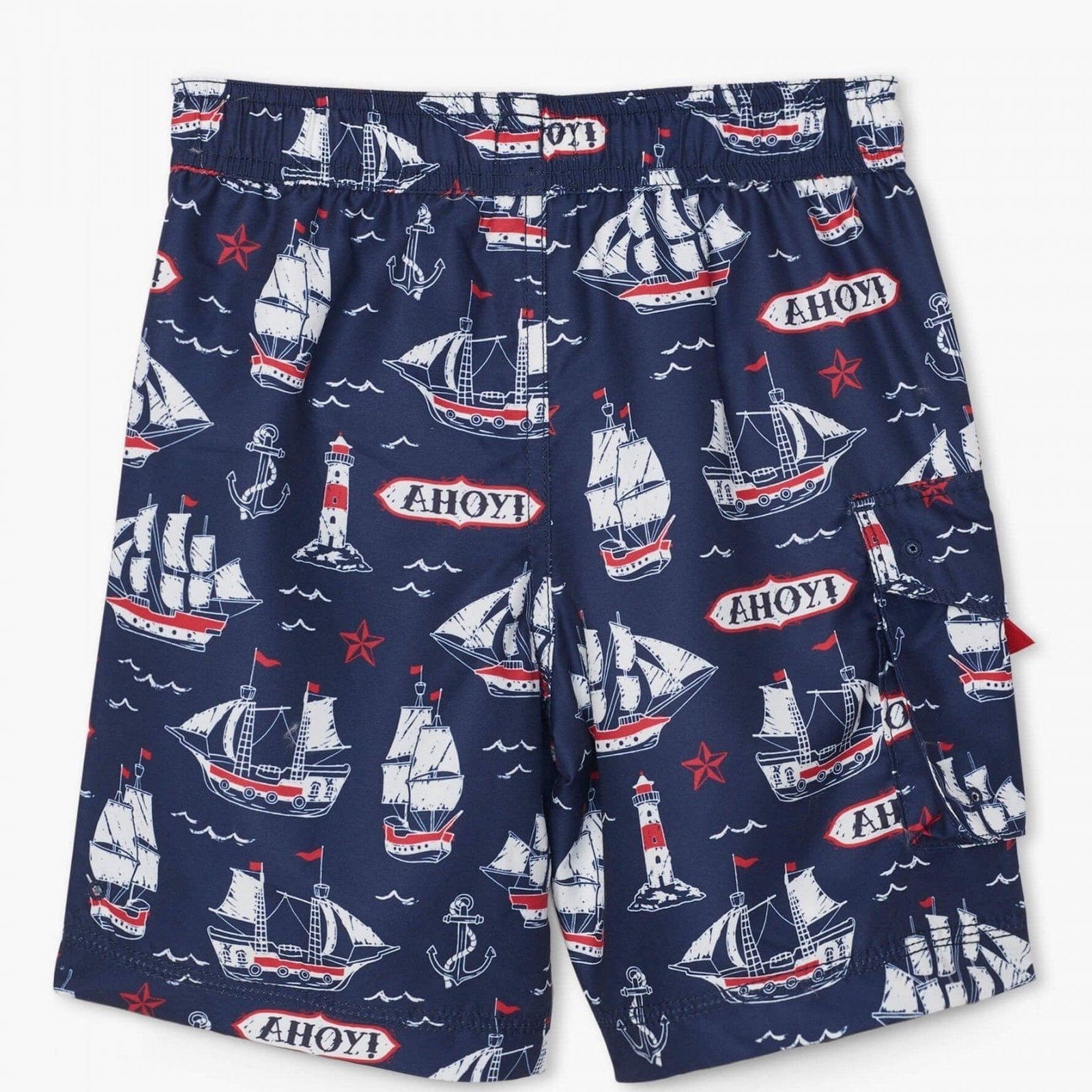 Hatley ’Nautical Ships’ Swim Trunks - Swim Trunks