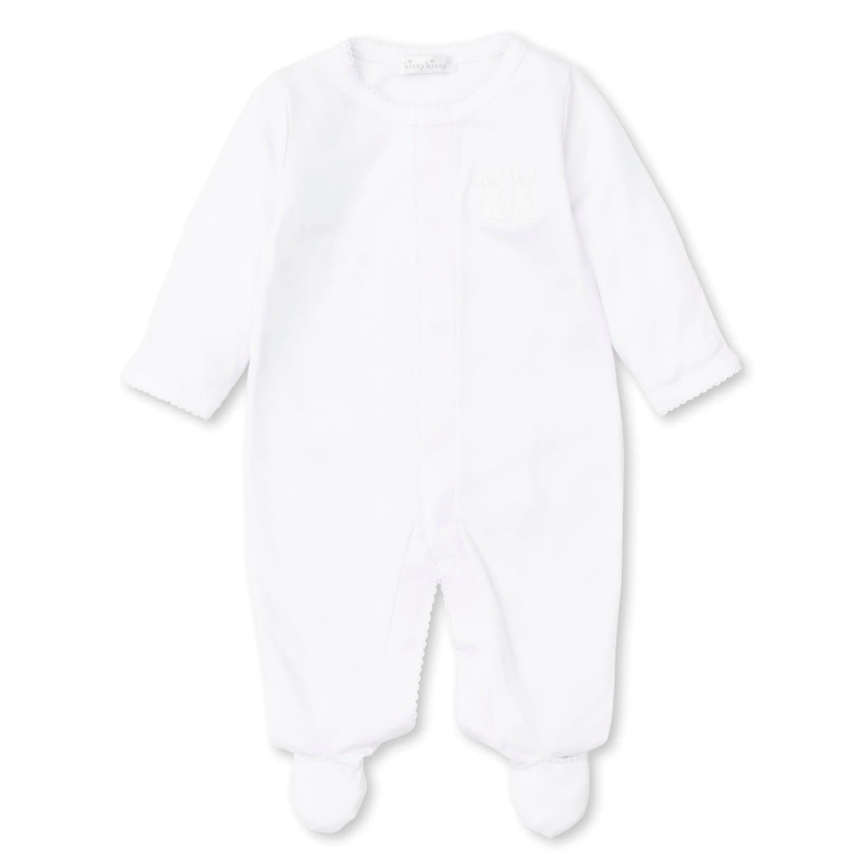 KissyKissy Babygrow Kissy Kissy 'Pique Rabbit Ears' White Babygrow