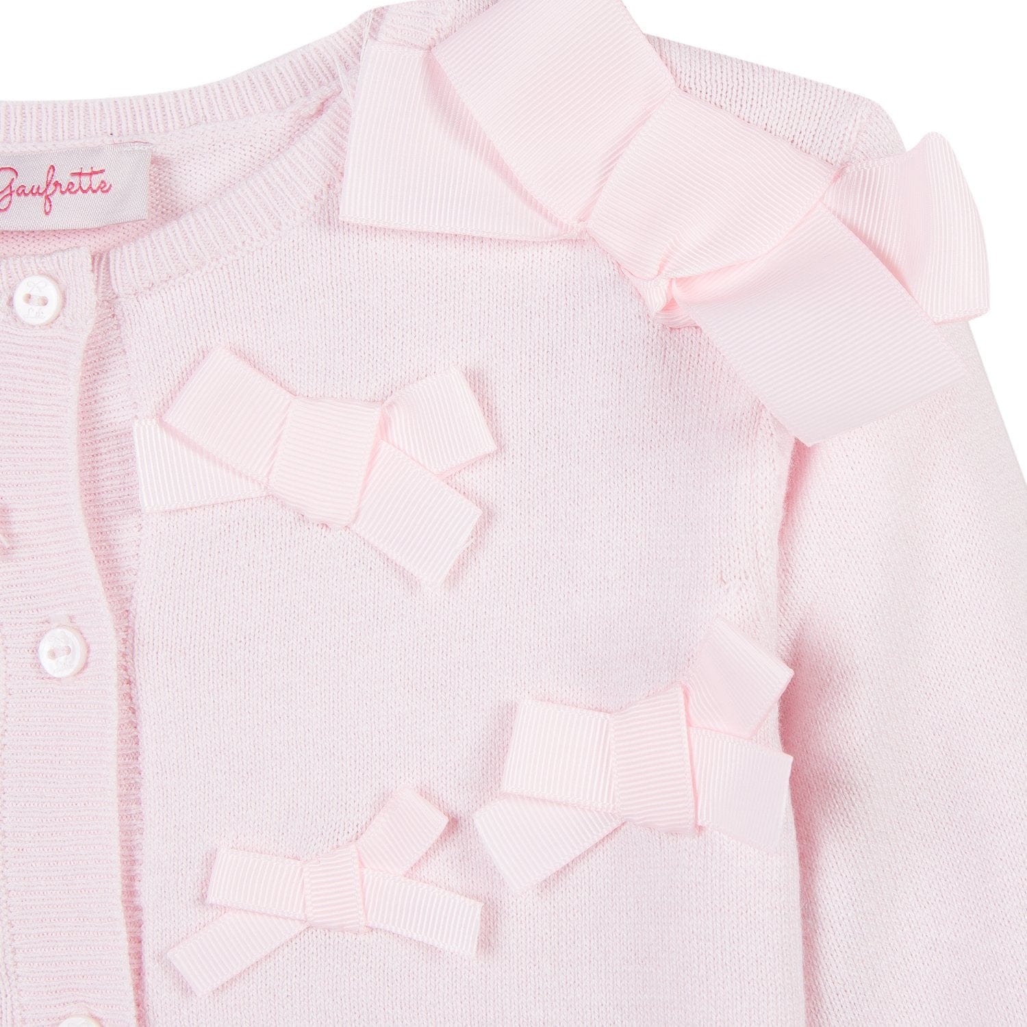 Lili Gaufrette Pink Knit Cardigan - Cardigan