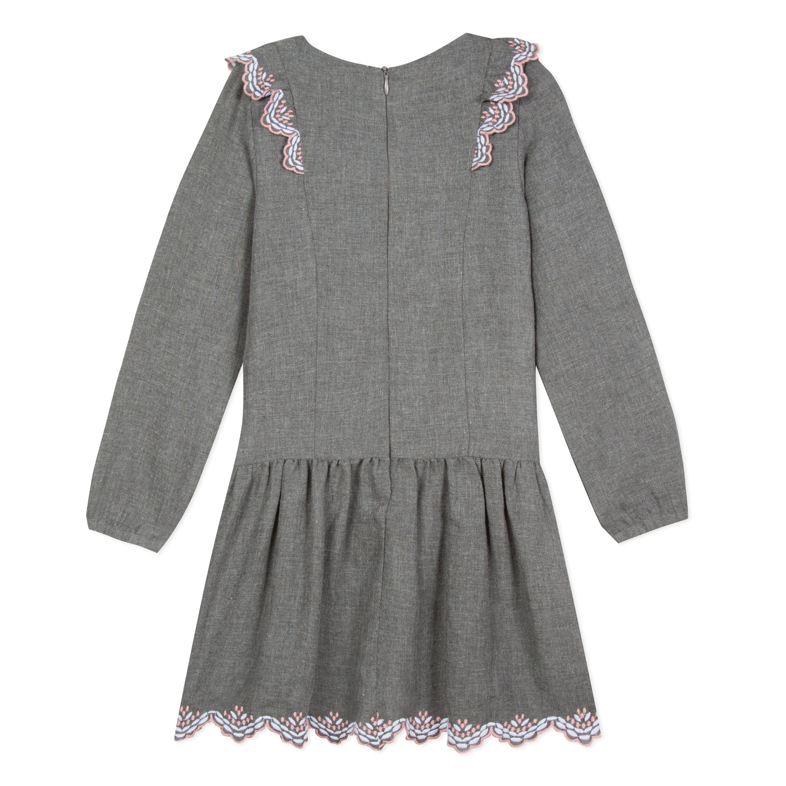 Lili Gaufrette Grey Long Sleeved Dress - Dress