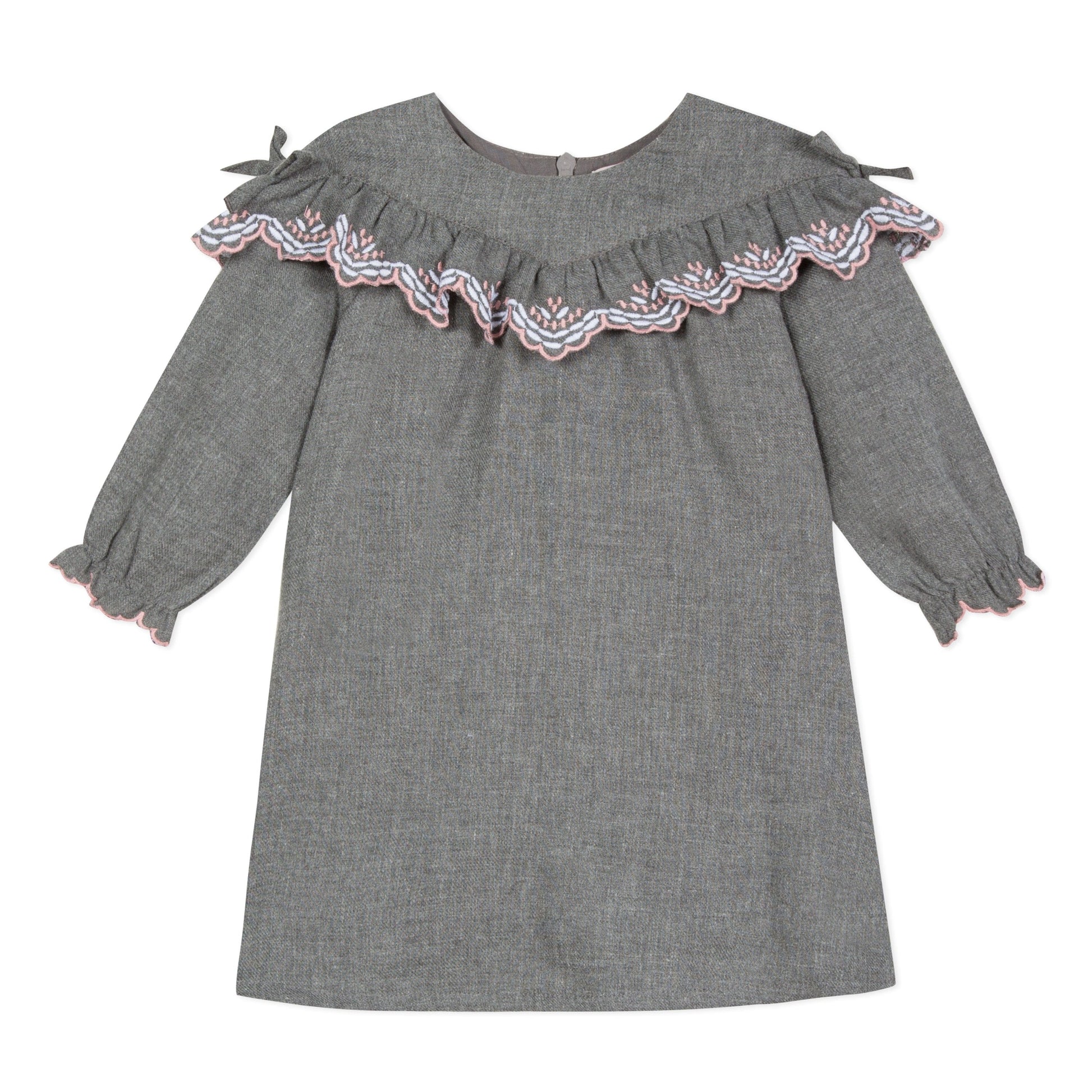 Lili Gaufrette Grey Long Sleeved Dress - Dress