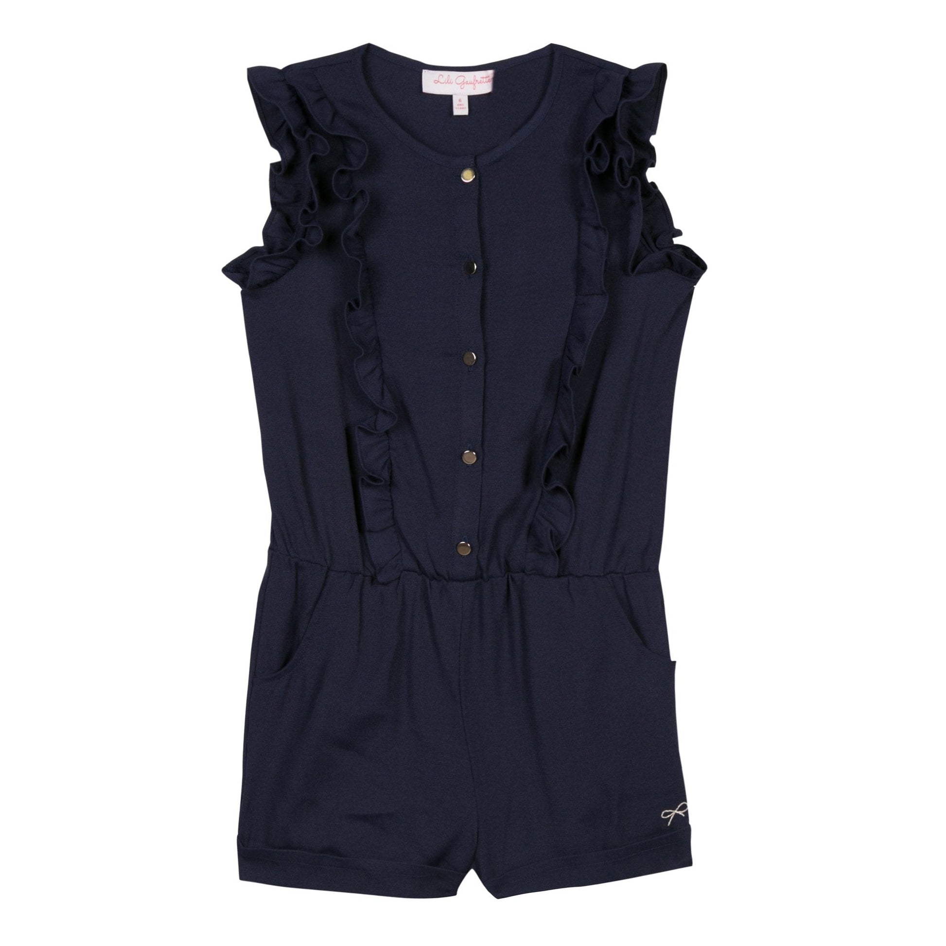 Lili Gaufrette Navy Short Jumpsuit - Jumpsuit