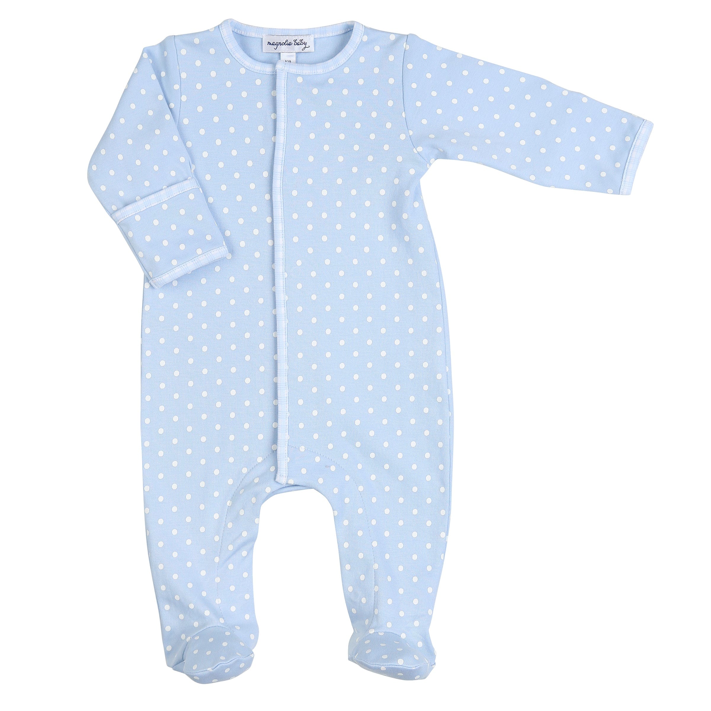 Magnolia Baby Babygrow Magnolia Baby Blue Polka Dots Babygrow